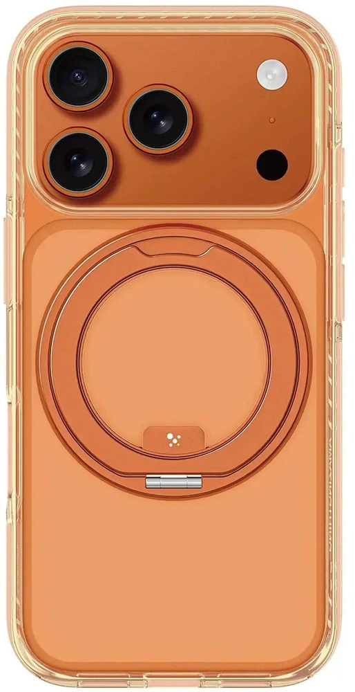 „AmazingThing Titan Pro Spin“ dėklas, skirtas „iPhone 17 Pro“, suderinamas su „MagSafe“ - oranžinis