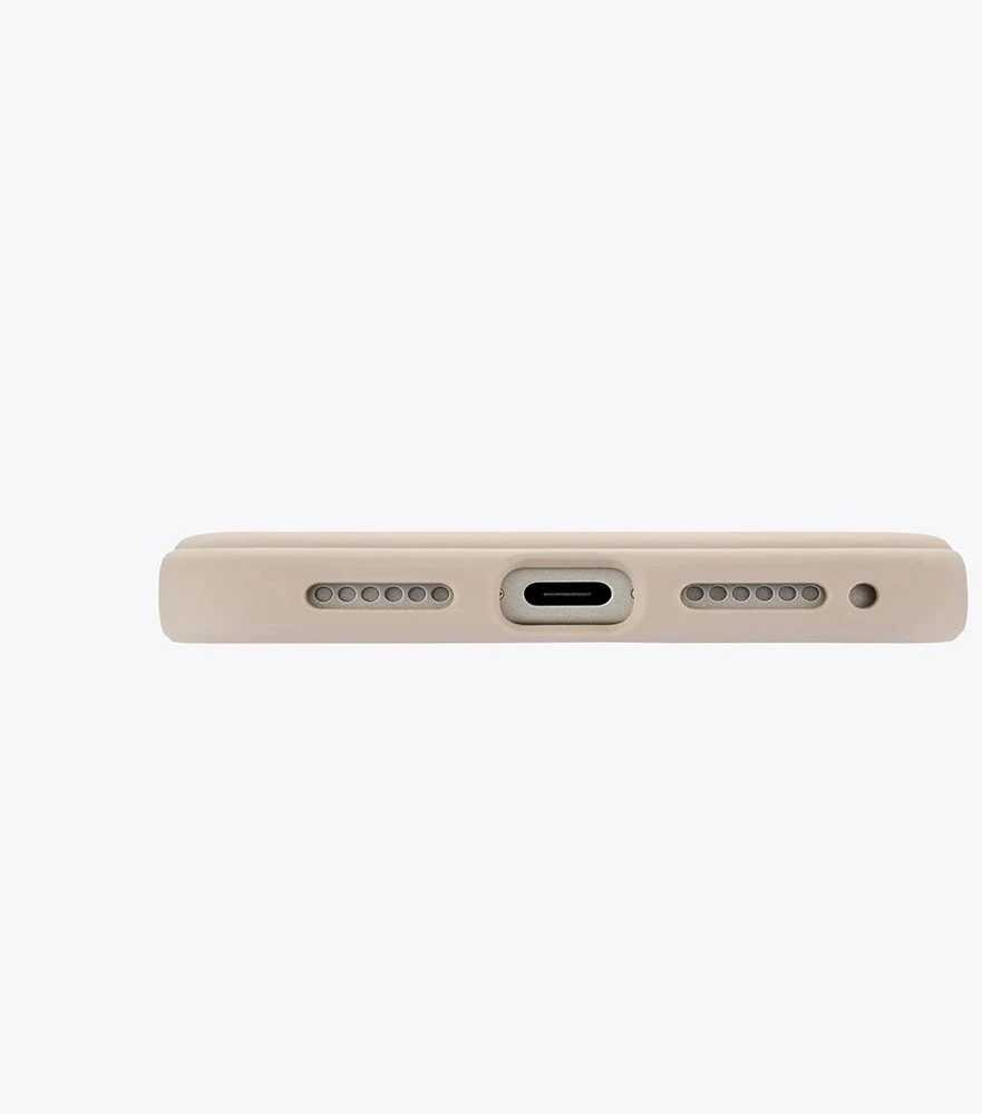 Dėklas Torras Ostand Q3 silikoninis dėklas, dykumos aukso spalva – iPhone 17 Pro