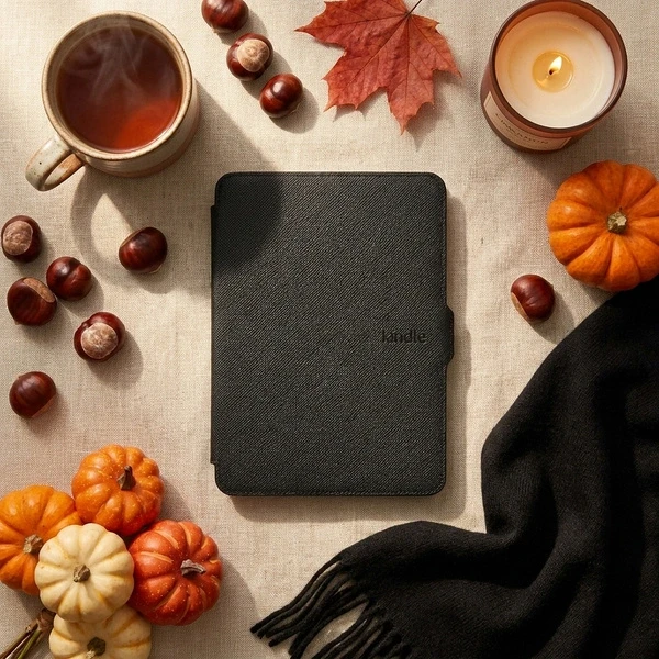Atverčiamas dėklas Amazon Kindle Paperwhite skaityklei, su stovu, juodas