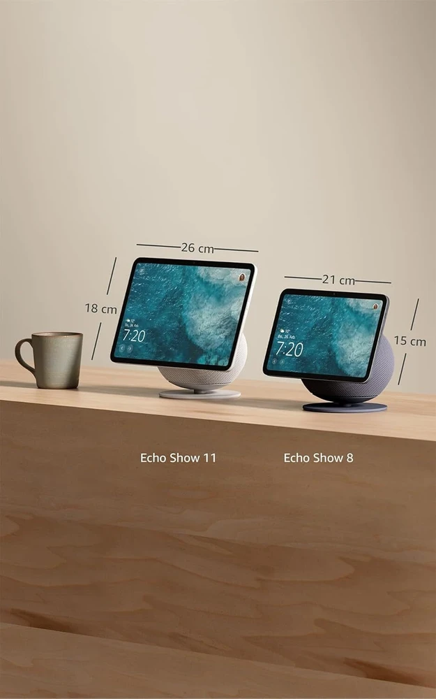 Amazon Echo Show 11, Amazon Alexa, Stačiakampis, Pilka, Ledyno balta, Anglų, Ispanų, 27,9 cm (11")
