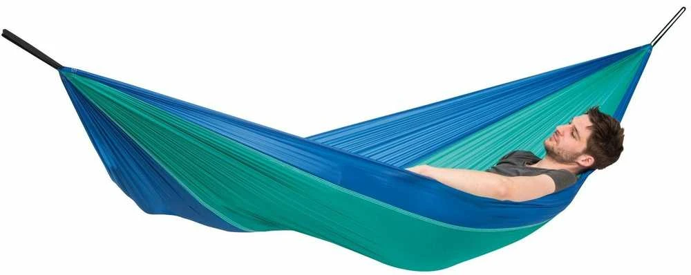 Amazonas Adventure ice-mėlynas kelioninis hamakas, 275x140 cm, itin lengvas (tik 180 gramų)