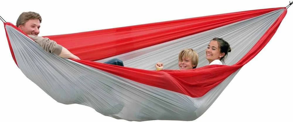 Amazonas Silk Traveller XXL (raudonas-sidabrinis) Travel Hamakas, 320x230 cm, 200 kg