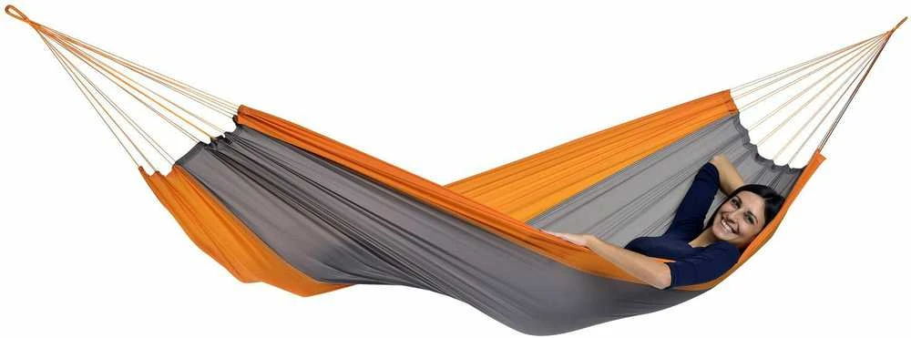 Amazonas Silk Traveller techno (oranžinis-pilkas) Travel Hamakas, 220x140 cm, 150 kg