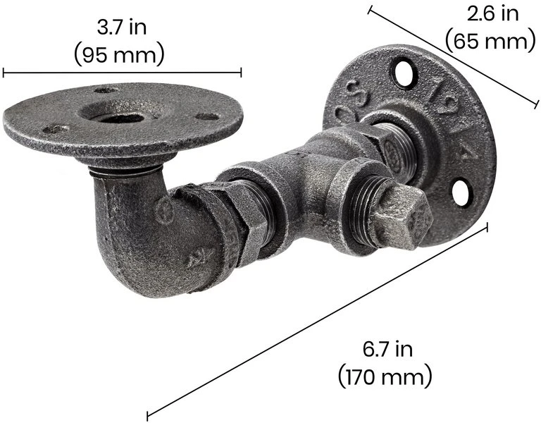 Lentynos laikiklis Dolle Cast, 170x60 mm, pilka
