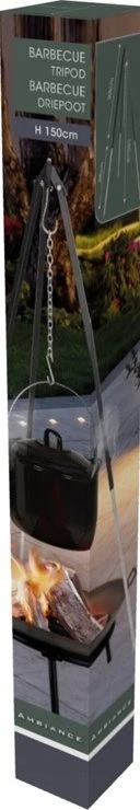 KOOPMAN Feuerkessel-Halter Halterung für Feuerschale oder Grillrost Grillgestell Dreibein verstellbar 150 cm