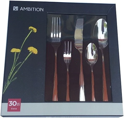 Komplet Siena 60 dalių stalo įrankių rinkinys 12 asmenų, dovanų dėžutė AMBITION