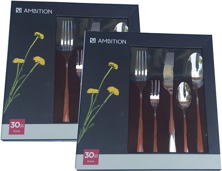 Komplet Siena 60 dalių stalo įrankių rinkinys 12 asmenų, dovanų dėžutė AMBITION