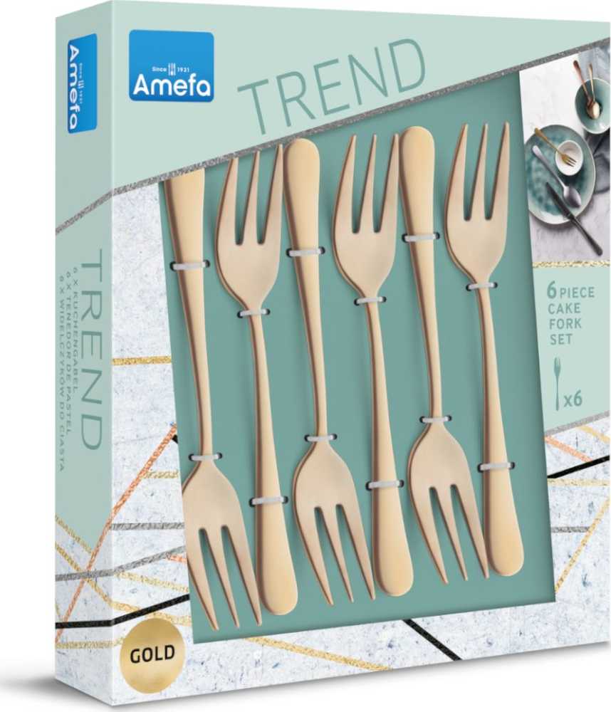 Amefa AUSTIN 6 torto šakučių rinkinys Auksinė VIN