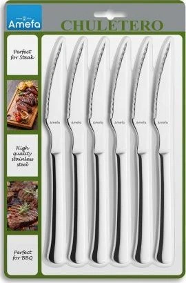 Amefa Chuletero 7038 - 6 steak knives on blister