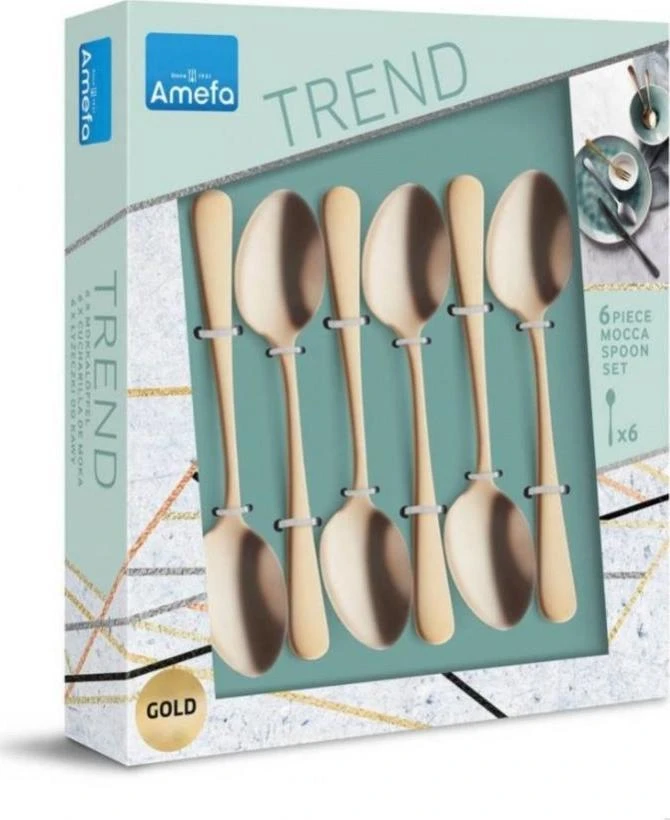 Amefa Desertinių šaukštų rinkinys Amefa 1410 Trend 6 dalių rinkinys 6 žmonėms auksinis