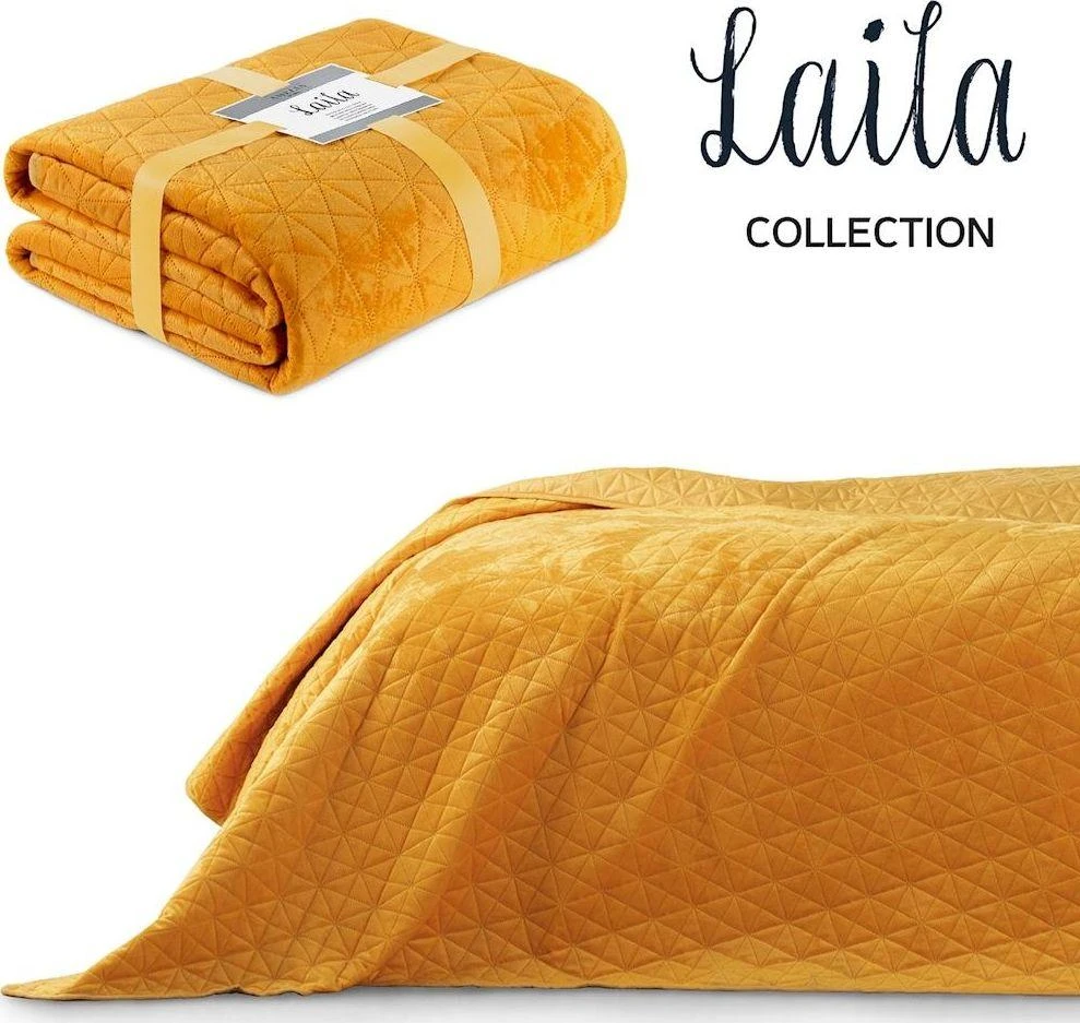 AmeliaHome lovatiesė LAILA, 240x260 cm, spalva: geltona