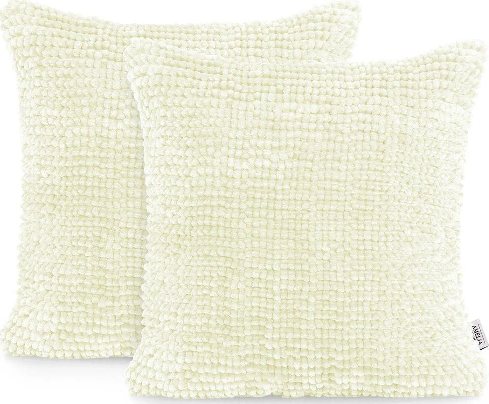 AmeliaHome Dekoratyvinis pagalvės užvalkalas baltas AH BATI 45×45 cm (2 vnt.)