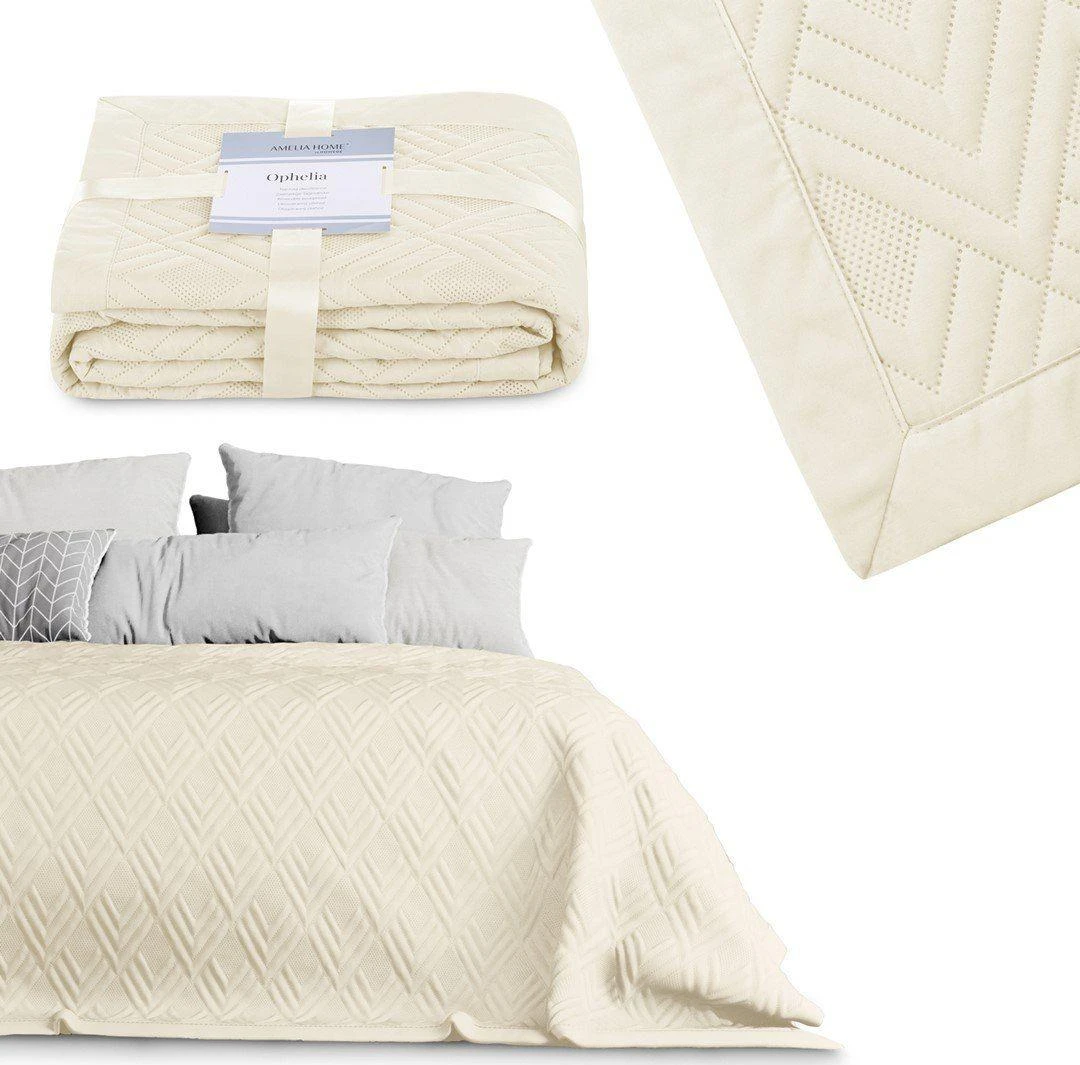 AmeliaHome Lovatiesė 240 × 260 cm, smėlio spalvos