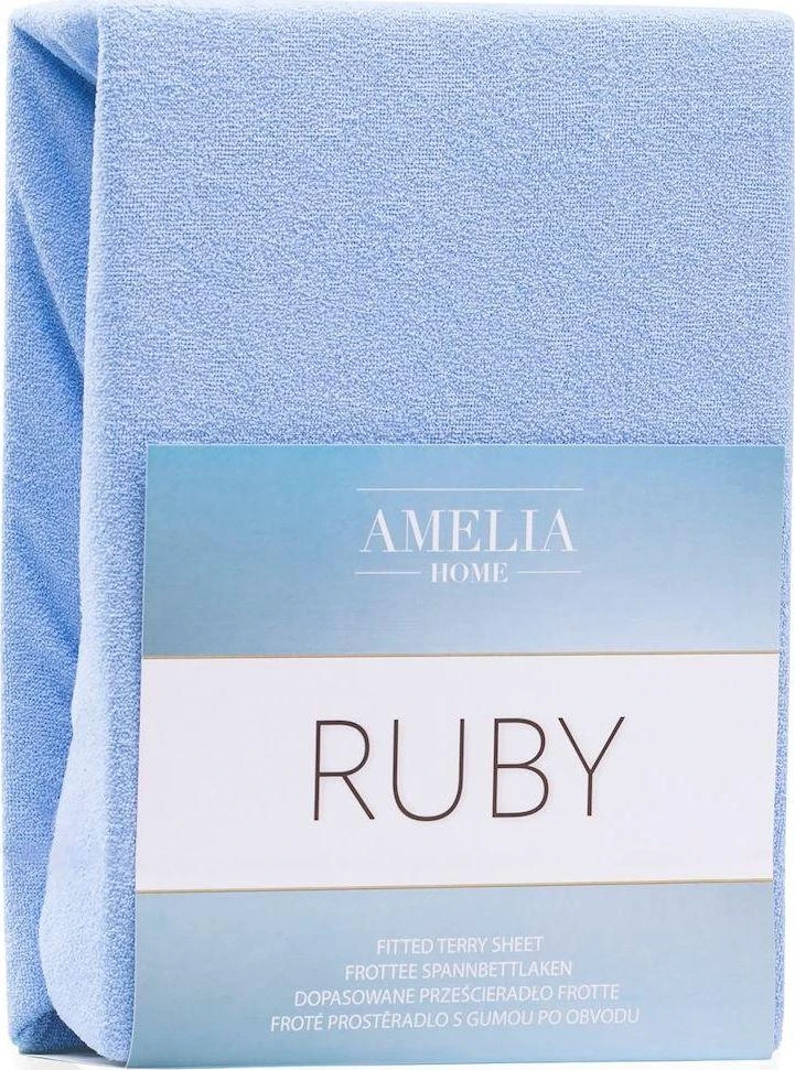 AmeliaHome Paklodė su guma šviesiai mėlyna 140–160x200+30 Ruby