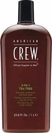 Šampūnas, kondicionierius ir dušo želė American Crew 3in1 Tea-Tree Shower Essential 250ml