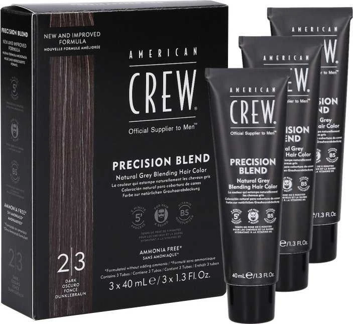 „American Crew Precision Blend“ plaukų dažai 3 kartus, 40 ml, tamsi 2-3
