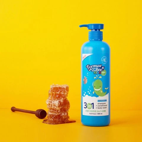 Formal Bee Formalus Bee 3in1 Apple plaukų šampūnas, kondicionierius ir dušo želė 3-in-1, 500 ml