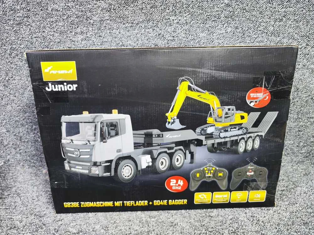 Amewi Amewi 2-in-1 Tieflader/Bagger-Set G836E/G041E 1:24 RTR