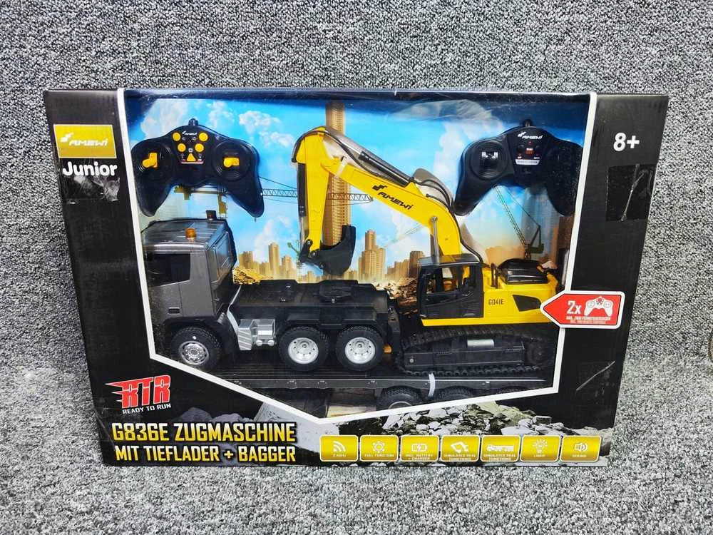 Amewi Amewi 2-in-1 Tieflader/Bagger-Set G836E/G041E 1:24 RTR