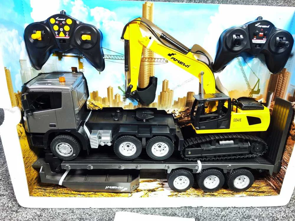 Amewi Amewi 2-in-1 Tieflader/Bagger-Set G836E/G041E 1:24 RTR