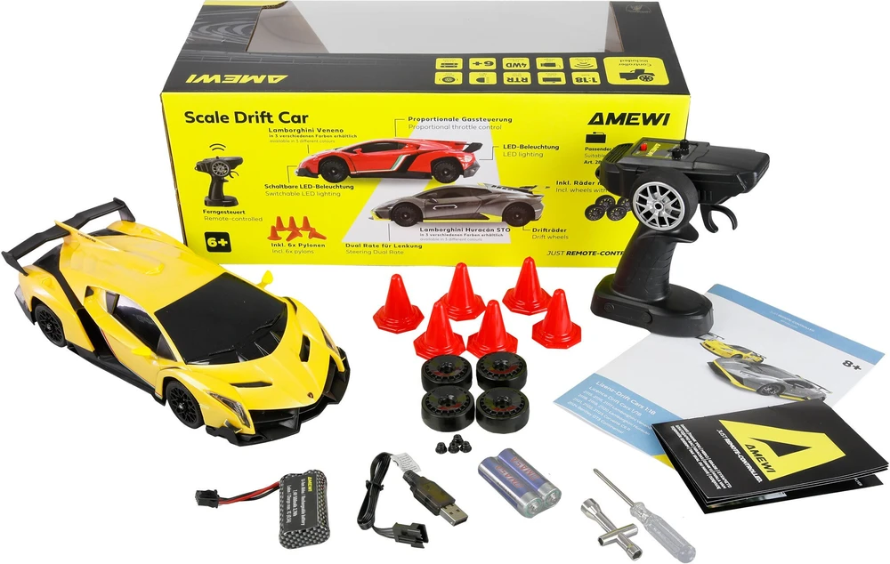 Carruzzo Amewi 21115 Radijo bangomis valdomas (RC) modelis Šonaslydžio automobilis Elektrinis variklis 1:18