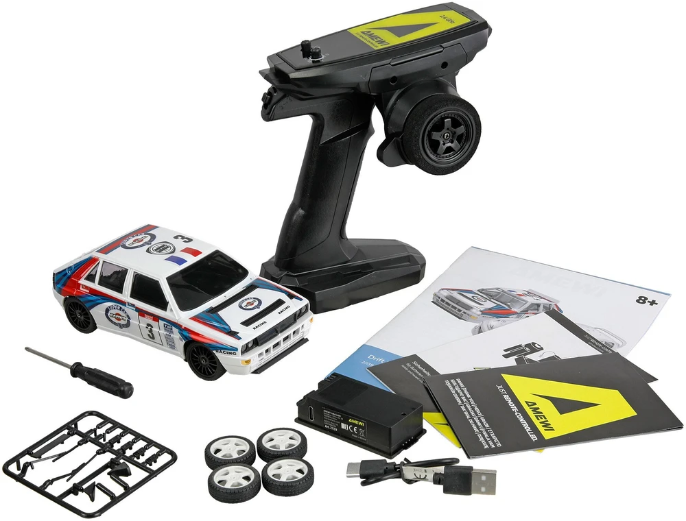Amewi 21140 nuotoliniu būdu valdomas modelis dreifuojantis automobilis su elektriniu varikliu 1:28