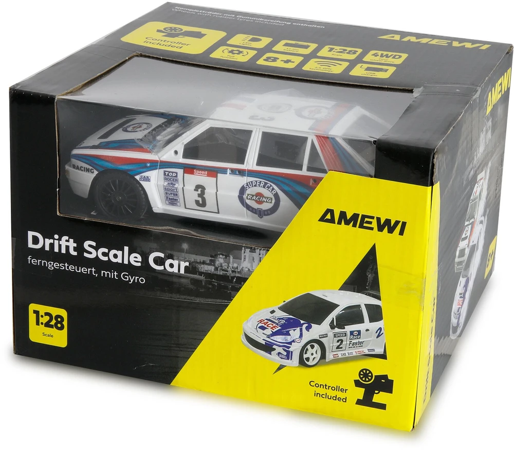 Amewi 21140 nuotoliniu būdu valdomas modelis dreifuojantis automobilis su elektriniu varikliu 1:28