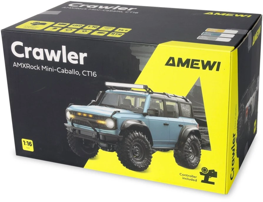 Amewi Amewi 22720 nuotolinio valdymo modelis Visureigio vikšrinio automobilio Elektrinis variklis 1:16