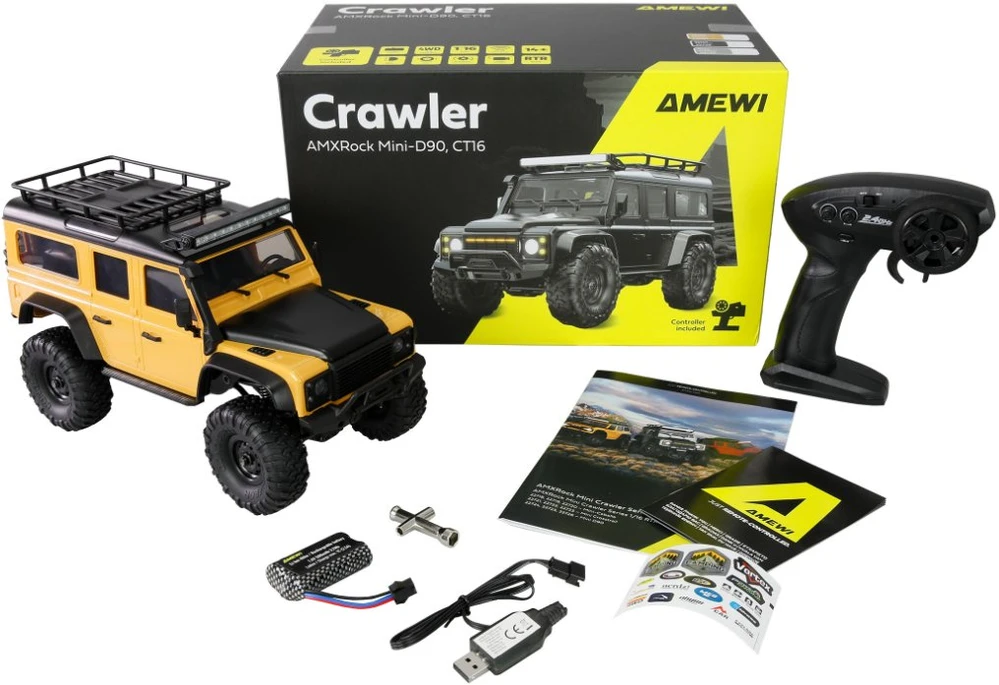 Amewi Amewi 22724 nuotoliniu būdu valdomas visureigio tipo crawler modelis Elektrinis variklis 1:16