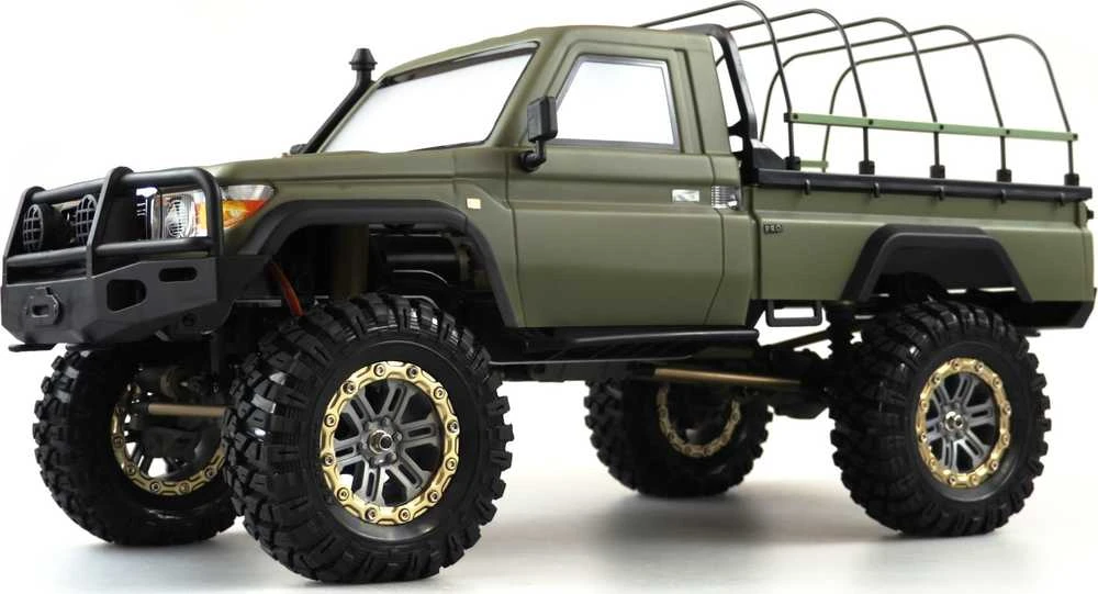 Amewi Amewi AMXRock RCX10PS šliaužiojimo pikapas, karinis, žalias, 1:10, RTR, gra