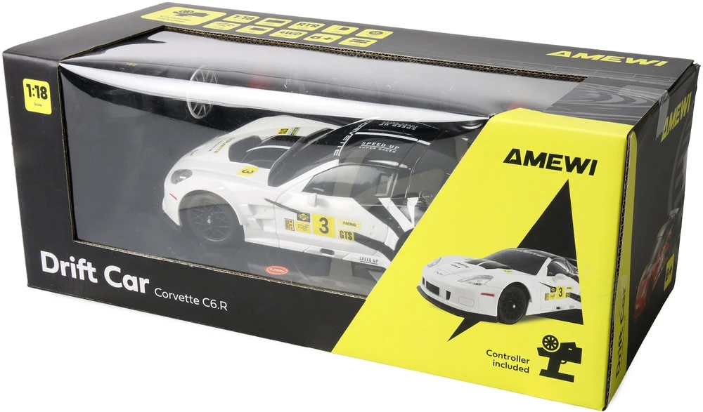 Amewi Amewi Nuotoliniu būdu valdomas „Corvette C6R“ modelis Drift automobilis Elektrinis variklis 1:18