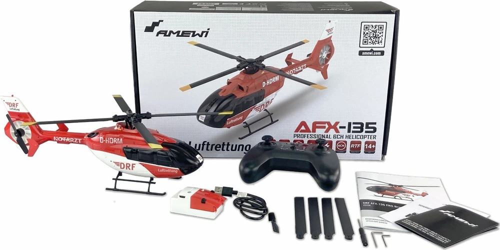 Amewi AMEWI DRF AFX-135 PRO bešepetis 6 kanalų 352 mm sraigtasparnis 6G RTF