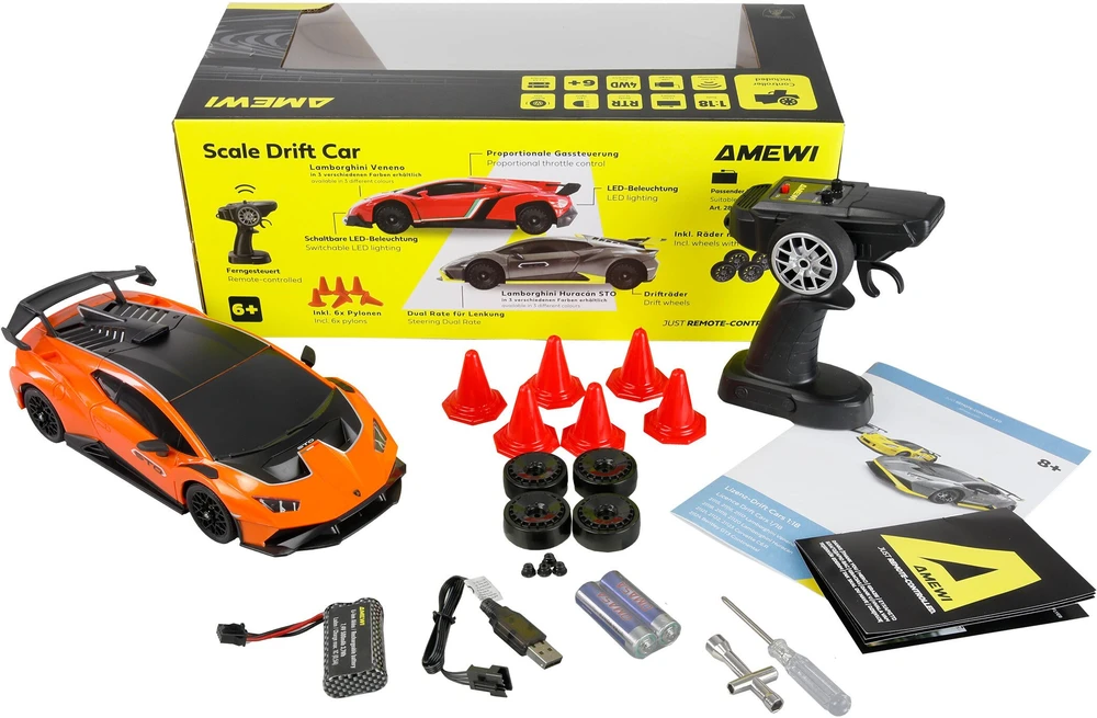 Amewi Amewi Huracan STO nuotoliniu būdu valdomas modelis automobilis Drift automobilis Elektrinis variklis 1:18