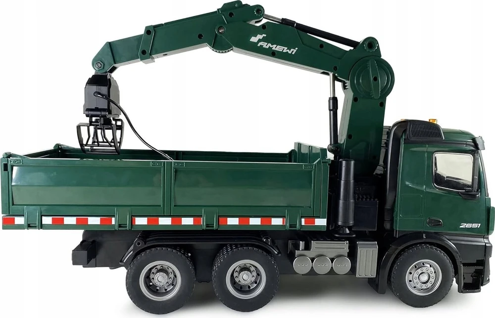 Amewi AMEWI Mercedes-Benz Arocs Licens Crane Truck w. Tipper RTR žalias