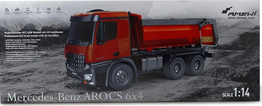 Amewi Amewi Mercedes sunkvežimis su savivarčio kėbulu 1:14 2,4GHz RTR