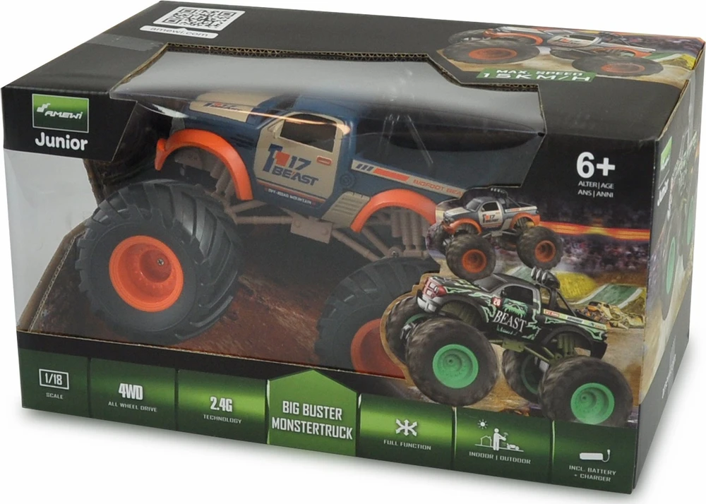 Amewi Amewi RC Auto Big Buster Truck ličio jonų baterija 500 mAh oranžinė /6+
