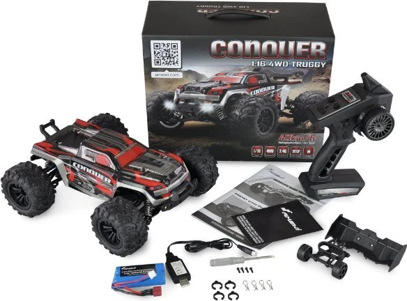 Carruzzo Amewi Conquer Race Truggy brushed Radijo bangomis valdomas (RC) modelis Visureigė transporto priemonė Elektrinis variklis 1:16