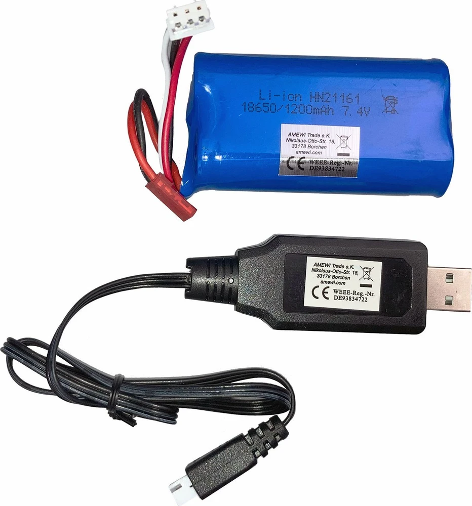 Amewi Amewi RC Bagger Raupe ACV730 V3 grau Li-Ion 1200mAh/8+