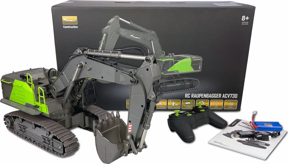 Amewi Amewi RC Bagger Raupe ACV730 V3 grau Li-Ion 1200mAh/8+