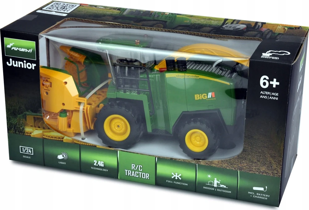 Carruzzo Amewi Toy Feldhäcksler Radijo bangomis valdomas (RC) modelis Traktoriui Elektrinis variklis 1:24