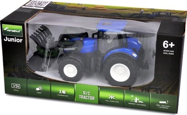 Amewi Amewi RC Traktor mit Frontlader LiIon 500mAh blau/6+