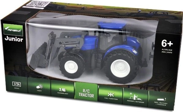Amewi Amewi RC Traktor mit Räum-Schiebeschild LiIon 500mAh blau/6+