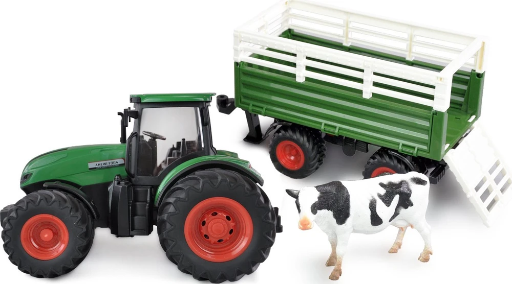 Amewi Amewi RC Traktor mit Viehtransporter LiIon 500mAh grün/6+