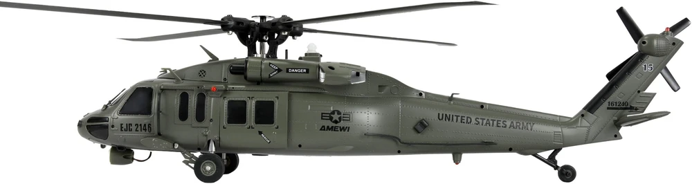 Amewi Amewi UH60 Juodas Hawk Marine CP Helikopter 6G/3D RTF 16+