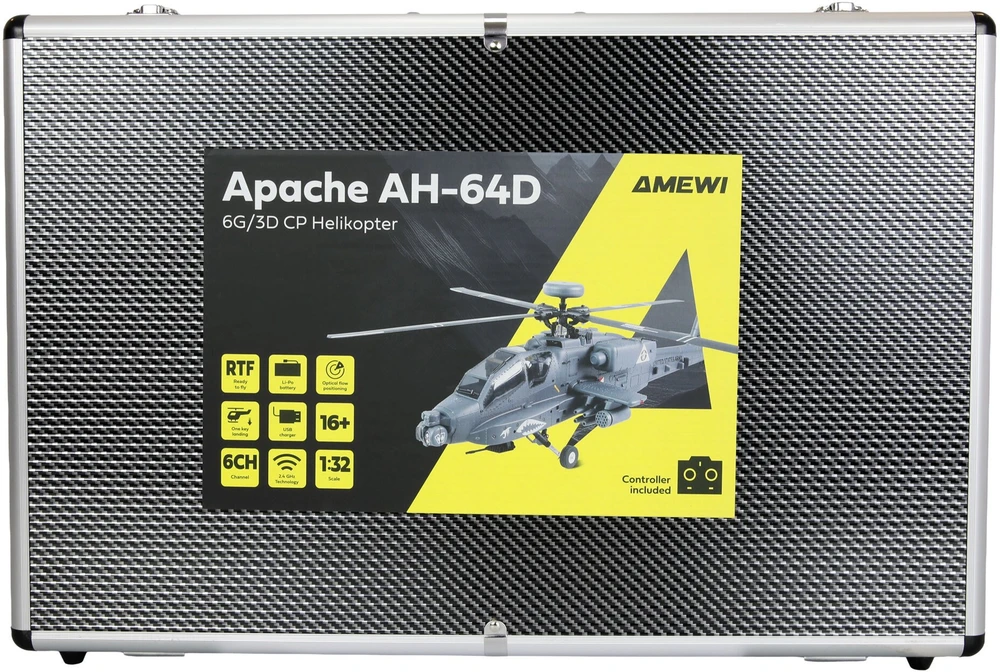 Amewi Apache AH-64D CP Helikopter 6G/3D RTF pilka