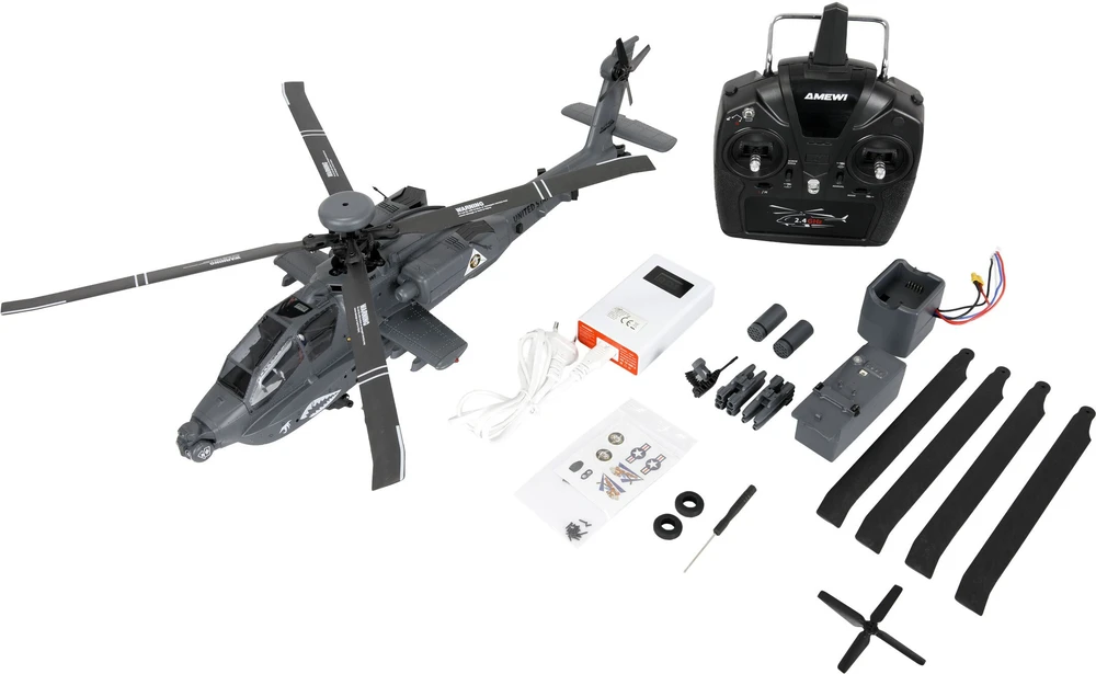 Amewi Apache AH-64D CP Helikopter 6G/3D RTF pilka