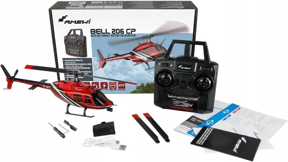 Amewi AMEWI Bell 206 Jet Ranger CP-Helikopter 6-Kanal 6G RTF