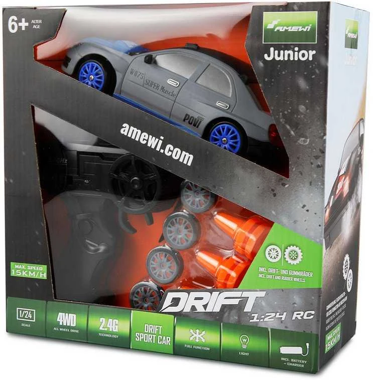 Amewi Amewi Drift Sport Car 4WD 1:24 RTR grau