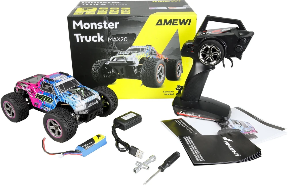 Carruzzo Amewi MAX20 Radijo bangomis valdomas (RC) modelis Visureigis dideliais ratais Elektrinis variklis 1:20