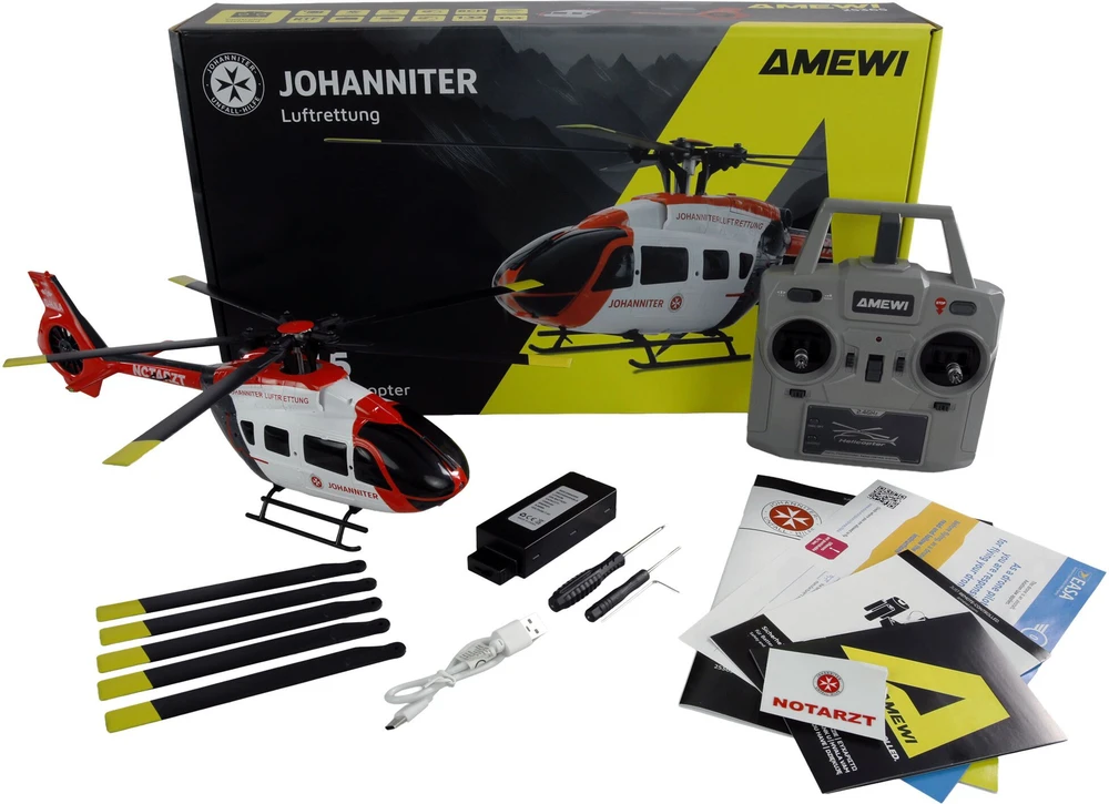 Amewi Johanniter H145 Helikopter Brushless 6-kanałowy 6G RTF 14+